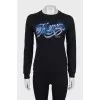 Sweatshirt with branded embroidery