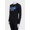 Sweatshirt with branded embroidery