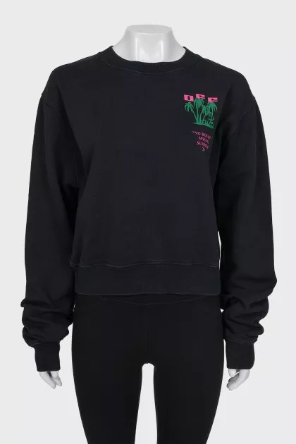 Sweatshirt with print on the back