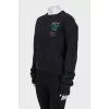 Sweatshirt with print on the back