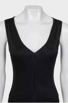 Black bodysuit with tag