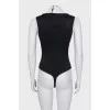 Black bodysuit with tag