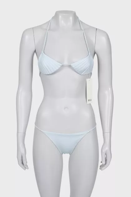 Blue swimsuit with tag