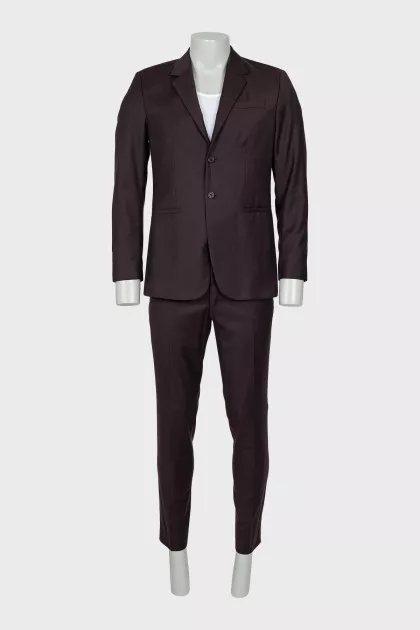 Men's Brown Wool Suit