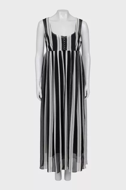 Striped dress with tag