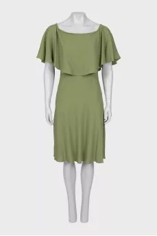 Green dress with frill