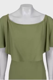 Green dress with frill