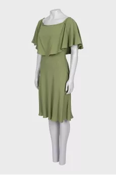 Green dress with frill