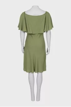 Green dress with frill