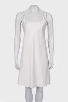 Silk dress with straps
