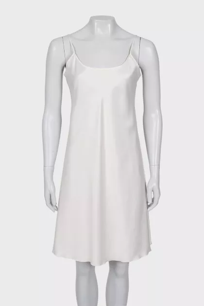 Silk dress with straps