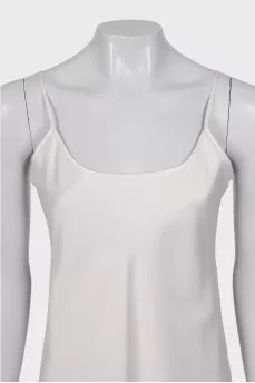Silk dress with straps