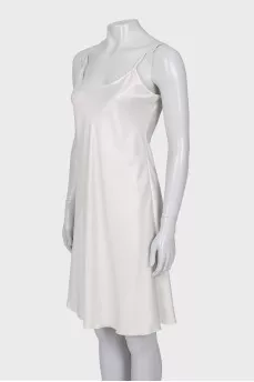 Silk dress with straps