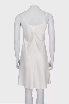 Silk dress with straps