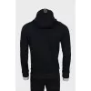 Men's hoodie with print and rhinestones