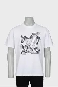 Men's T-shirt with black print