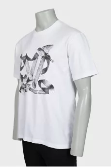 Men's T-shirt with black print