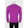Men's purple jumper with embroidery