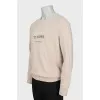 Men's cashmere jumper with embroidery