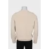 Men's cashmere jumper with embroidery
