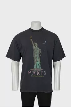 Men's oversized printed t-shirt