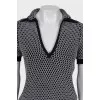 Blue Cashmere and Silk T-Shirt