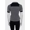 Blue Cashmere and Silk T-Shirt
