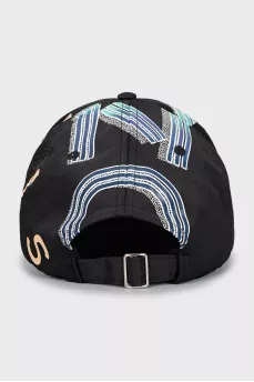 Men's cap with branded print