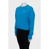 Cropped sweatshirt with embossed print