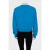 Cropped sweatshirt with embossed print