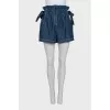Denim suit with patch pockets