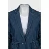 Denim suit with patch pockets
