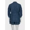 Denim suit with patch pockets