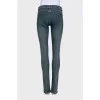 Light blue mid rise skinny jeans