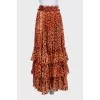 Animal print maxi skirt