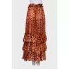 Animal print maxi skirt