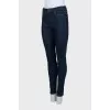 Dark blue high waist skinny jeans