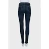 Dark blue high waist skinny jeans