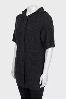 Short sleeve cashmere cardigan