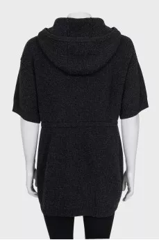 Short sleeve cashmere cardigan