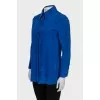Blue leather shirt