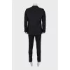 Men's black wool suit