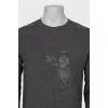 Men's long sleeve shirt with embroidery