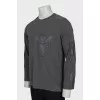 Men's long sleeve shirt with embroidery