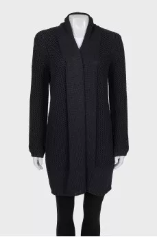 Knitted cardigan, straight cut