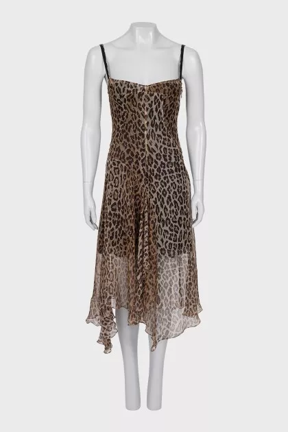 Animal print cami dress