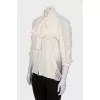 Loose fit blouse with tie