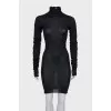 Cashmere dress with long sleeves