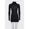 Semi-transparent wool dress