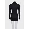 Semi-transparent wool dress